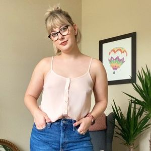 Button Up Camisole Tank